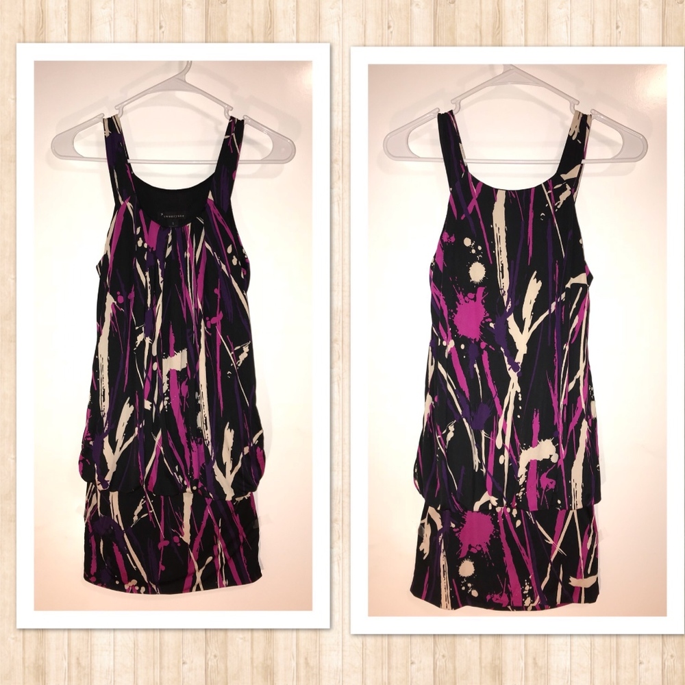 Splatter painted mini dress